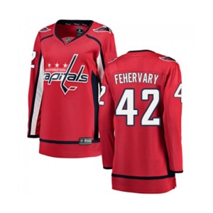 Women Washington Capitals #42 Martin Fehervary Fanatics Branded Red Home Breakaway NHL Jersey