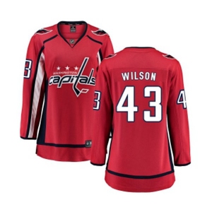 Women Washington Capitals #43 Tom Wilson Fanatics Branded Red Home Breakaway NHL Jersey