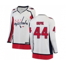 Women Washington Capitals #44 Brooks Orpik Fanatics Branded White Away Breakaway NHL Jersey