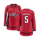 Women Washington Capitals #5 Rod Langway Fanatics Branded Red Home Breakaway NHL Jersey
