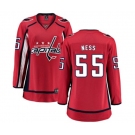 Women Washington Capitals #55 Aaron Ness Fanatics Branded Red Home Breakaway NHL Jersey