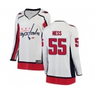 Women Washington Capitals #55 Aaron Ness Fanatics Branded White Away Breakaway NHL Jersey