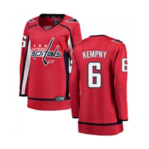 Women Washington Capitals #6 Michal Kempny Fanatics Branded Red Home Breakaway NHL Jersey