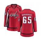 Women Washington Capitals #65 Andre Burakovsky Fanatics Branded Red Home Breakaway NHL Jersey