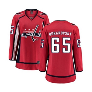 Women Washington Capitals #65 Andre Burakovsky Fanatics Branded Red Home Breakaway NHL Jersey