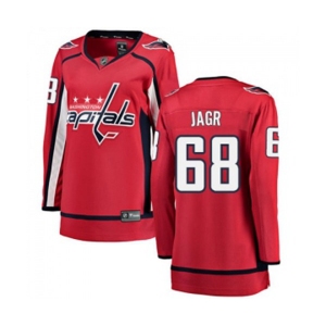 Women Washington Capitals #68 Jaromir Jagr Fanatics Branded Red Home Breakaway NHL Jersey