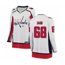 Women Washington Capitals #68 Jaromir Jagr Fanatics Branded White Away Breakaway NHL Jersey