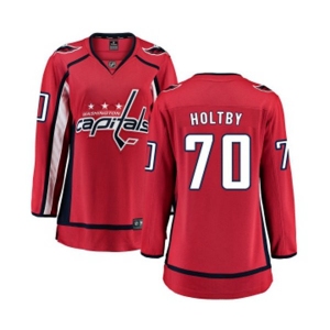 Women Washington Capitals #70 Braden Holtby Fanatics Branded Red Home Breakaway NHL Jersey