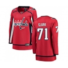 Women Washington Capitals #71 Kody Clark Fanatics Branded Red Home Breakaway NHL Jersey