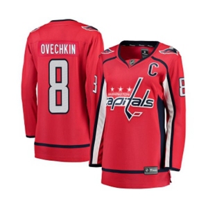 Women Washington Capitals #8 Alex Ovechkin Fanatics Branded Red Home Breakaway NHL Jersey