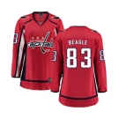 Women Washington Capitals #83 Jay Beagle Fanatics Branded Red Home Breakaway NHL Jersey