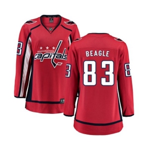 Women Washington Capitals #83 Jay Beagle Fanatics Branded Red Home Breakaway NHL Jersey