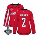 Women's Adidas Washington Capitals #2 Matt Niskanen Authentic Red Home 2018 Stanley Cup Final NHL Jersey