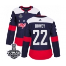 Women's Adidas Washington Capitals #22 Madison Bowey Authentic Navy Blue 2018 Stadium Series 2018 Stanley Cup Final NHL Jersey
