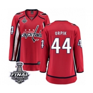 Women's Washington Capitals #44 Brooks Orpik Fanatics Branded Red Home Breakaway 2018 Stanley Cup Final NHL Jersey