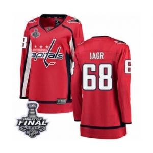 Women's Washington Capitals #68 Jaromir Jagr Fanatics Branded Red Home Breakaway 2018 Stanley Cup Final NHL Jersey