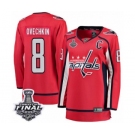 Women's Washington Capitals #8 Alex Ovechkin Fanatics Branded Red Home Breakaway 2018 Stanley Cup Final NHL Jersey