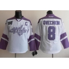 women nhl jerseys washington capitals #8 alex ovechkin white