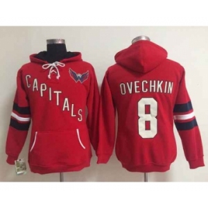 women nhl jerseys washington capitals #8 ovechkin red[pullover hooded sweatshirt]