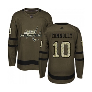 Youth Adidas Washington Capitals #10 Brett Connolly Authentic Green Salute to Service NHL Jersey