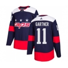 Youth Adidas Washington Capitals #11 Mike Gartner Authentic Navy Blue 2018 Stadium Series NHL Jersey