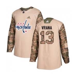 Youth Adidas Washington Capitals #13 Jakub Vrana Authentic Camo Veterans Day Practice NHL Jersey