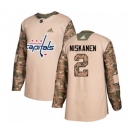 Youth Adidas Washington Capitals #2 Matt Niskanen Authentic Camo Veterans Day Practice NHL Jersey