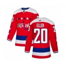 Youth Adidas Washington Capitals #20 Lars Eller Premier Red Alternate NHL Jersey