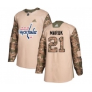 Youth Adidas Washington Capitals #21 Dennis Maruk Authentic Camo Veterans Day Practice NHL Jersey