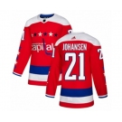 Youth Adidas Washington Capitals #21 Lucas Johansen Premier Red Alternate NHL Jersey