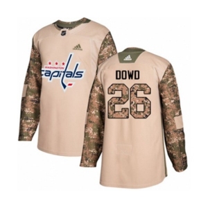 Youth Adidas Washington Capitals #26 Nic Dowd Authentic Camo Veterans Day Practice NHL Jersey