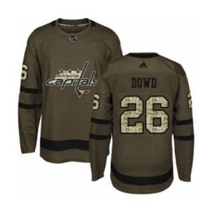 Youth Adidas Washington Capitals #26 Nic Dowd Authentic Green Salute to Service NHL Jersey