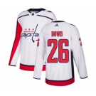 Youth Adidas Washington Capitals #26 Nic Dowd Authentic White Away NHL Jersey