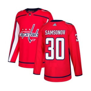 Youth Adidas Washington Capitals #30 Ilya Samsonov Premier Red Home NHL Jersey