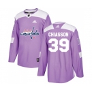 Youth Adidas Washington Capitals #39 Alex Chiasson Authentic Purple Fights Cancer Practice NHL Jersey