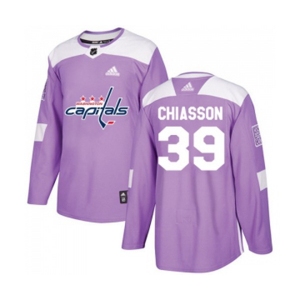 Youth Adidas Washington Capitals #39 Alex Chiasson Authentic Purple Fights Cancer Practice NHL Jersey