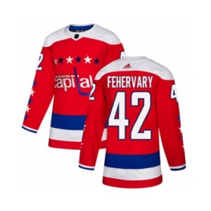 Youth Adidas Washington Capitals #42 Martin Fehervary Authentic Red Alternate NHL Jersey