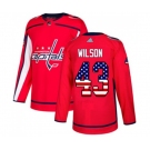 Youth Adidas Washington Capitals #43 Tom Wilson Authentic Red USA Flag Fashion NHL Jersey