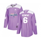 Youth Adidas Washington Capitals #6 Michal Kempny Authentic Purple Fights Cancer Practice NHL Jersey