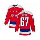 Youth Adidas Washington Capitals #67 Riley Sutter Authentic Red Alternate NHL Jersey