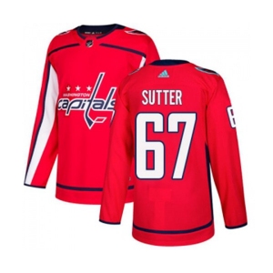 Youth Adidas Washington Capitals #67 Riley Sutter Premier Red Home NHL Jersey