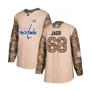 Youth Adidas Washington Capitals #68 Jaromir Jagr Authentic Camo Veterans Day Practice NHL Jersey