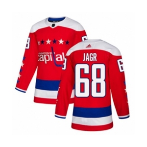 Youth Adidas Washington Capitals #68 Jaromir Jagr Authentic Red Alternate NHL Jersey
