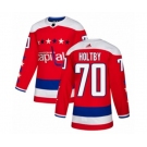 Youth Adidas Washington Capitals #70 Braden Holtby Authentic Red Alternate NHL Jersey