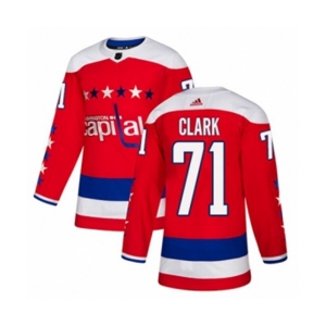 Youth Adidas Washington Capitals #71 Kody Clark Authentic Red Alternate NHL Jersey