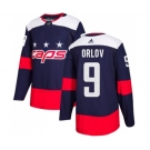 Youth Adidas Washington Capitals #9 Dmitry Orlov Authentic Navy Blue 2018 Stadium Series NHL Jersey