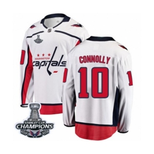 Youth Washington Capitals #10 Brett Connolly Fanatics Branded White Away Breakaway 2018 Stanley Cup Final Champions NHL Jersey