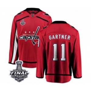 Youth Washington Capitals #11 Mike Gartner Fanatics Branded Red Home Breakaway 2018 Stanley Cup Final NHL Jersey