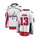 Youth Washington Capitals #13 Jakub Vrana Fanatics Branded White Away Breakaway NHL Jersey
