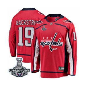 Youth Washington Capitals #19 Nicklas Backstrom Fanatics Branded Red Home Breakaway 2018 Stanley Cup Final Champions NHL Jersey